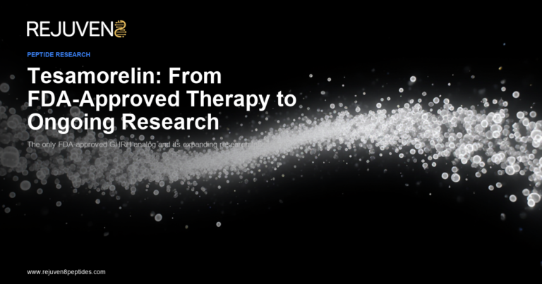 Peptide Research & Studies 2 Tesamorelin Research Overview Article (Thumbnail) - Rejuven8 Peptides