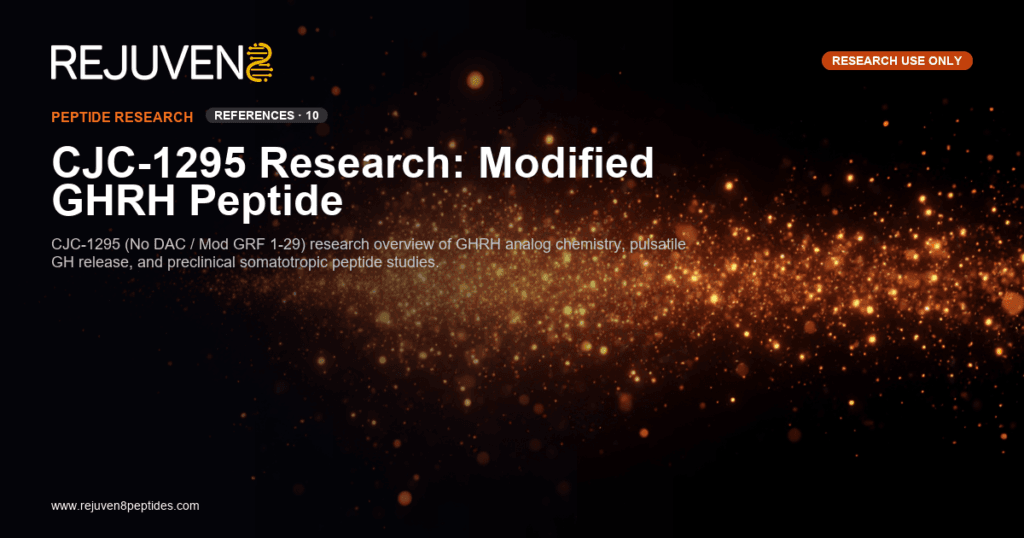 CJC-1295 No DAC research peptide vial in a laboratory growth hormone study