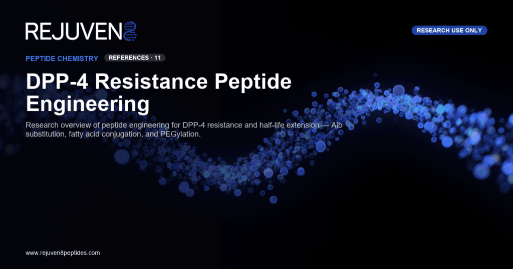 DPP-4 resistance peptide engineering diagram Aib substitution fatty acid conjugation PEGylation