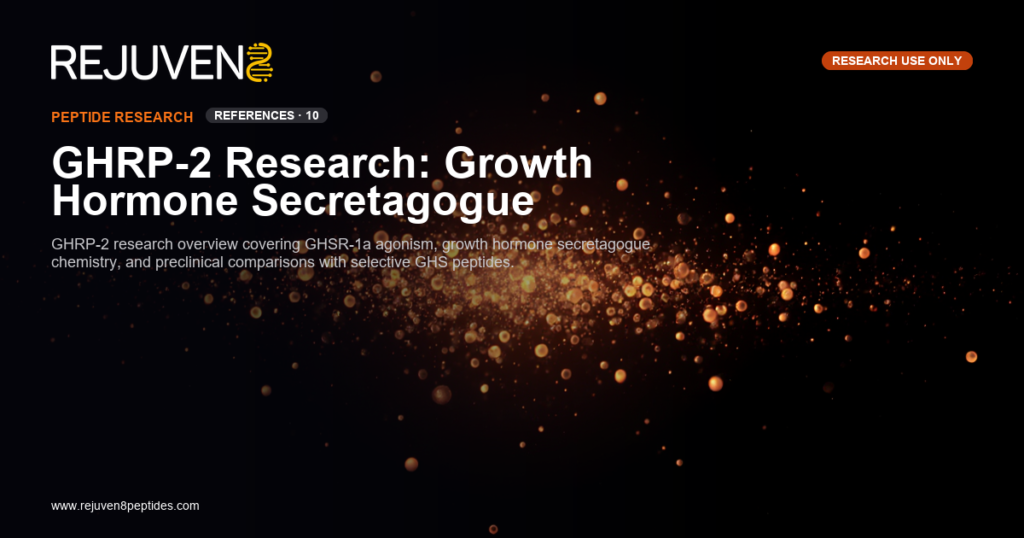 GHRP-2 research peptide vial in a laboratory growth hormone secretagogue study