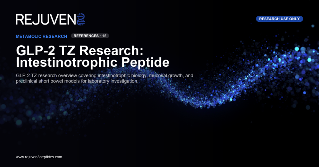 GLP-2 TZ research peptide vial in a laboratory setting