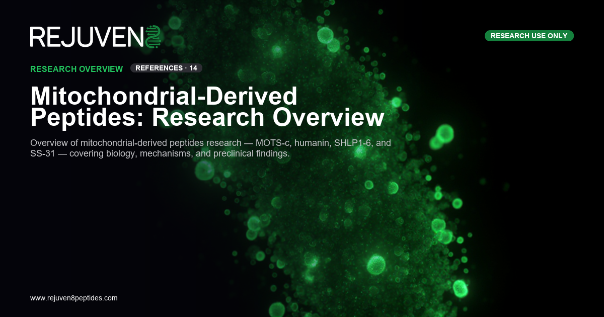 Mitochondrial-derived peptides research class diagram MOTS-c humanin SHLP SS-31