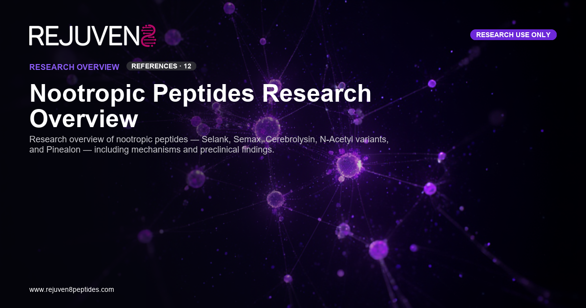 Nootropic peptides research class diagram Selank Semax Cerebrolysin Pinealon
