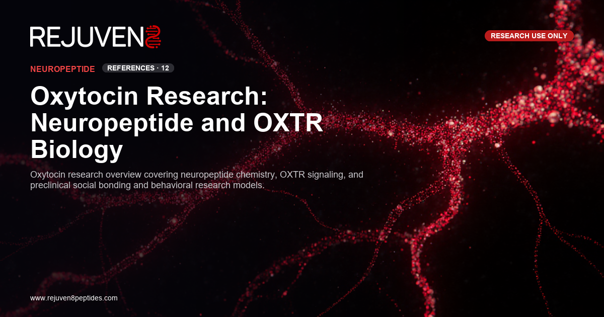 Oxytocin neuropeptide research peptide vial in a laboratory neuroscience study