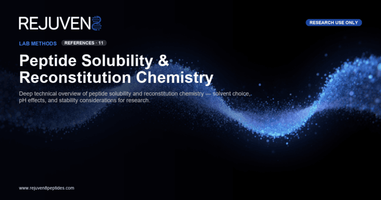 Peptide Research & Studies 22 Peptide solubility reconstitution chemistry diagram pH solvent selection