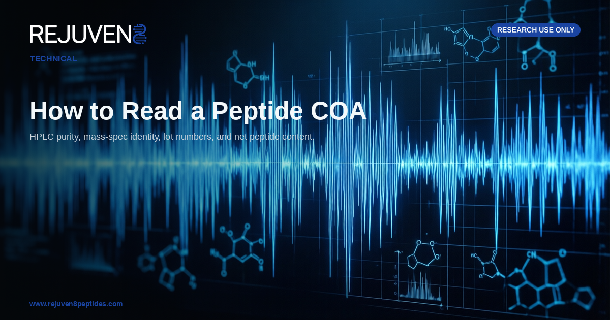 How to read a peptide Certificate of Analysis — HPLC purity and mass-spec identity