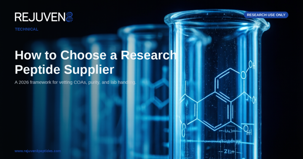 How to choose a research peptide supplier in 2026 — COA and purity checklist