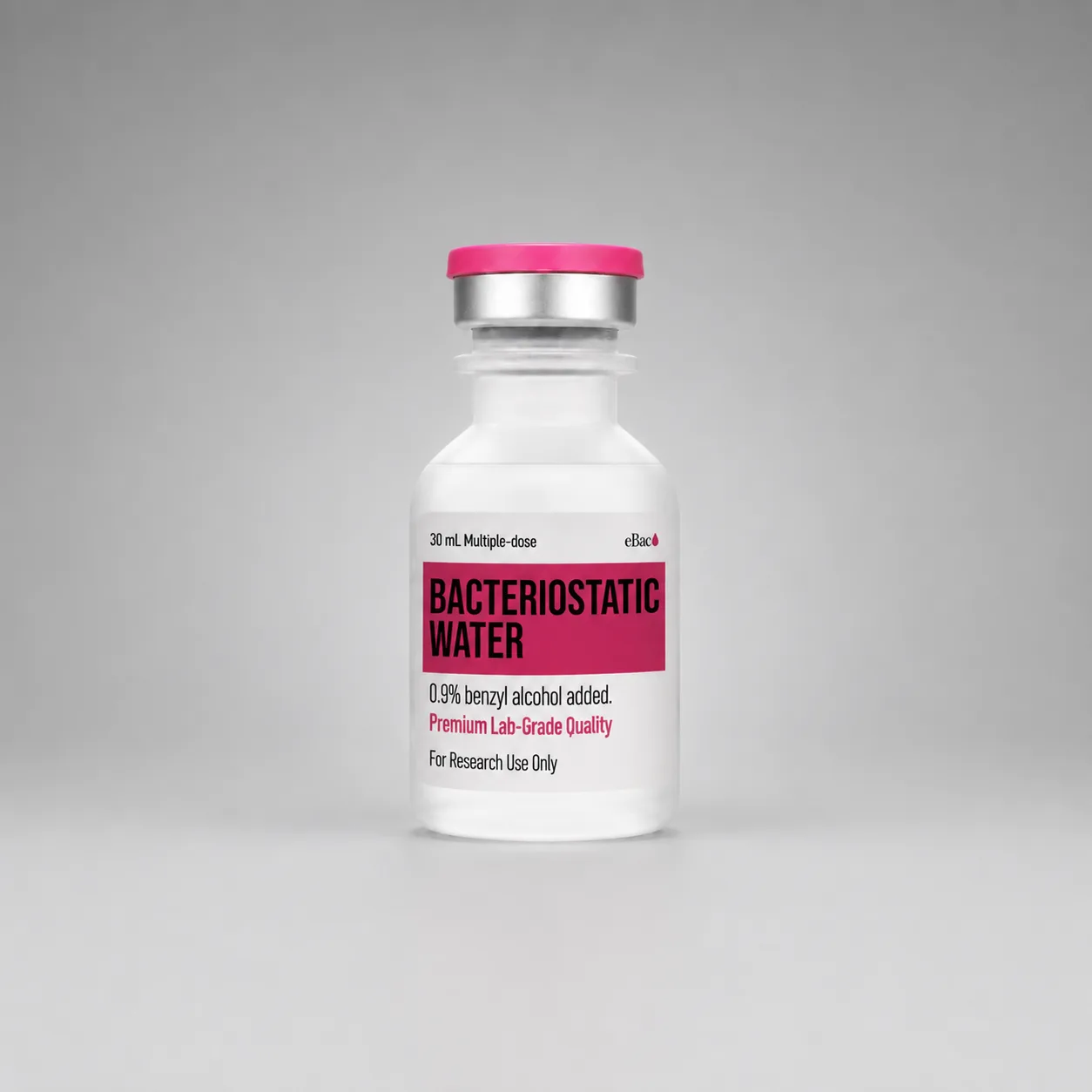 eBac bacteriostatic water (BAC Water) 30mL sterile reconstitution vial for laboratory research
