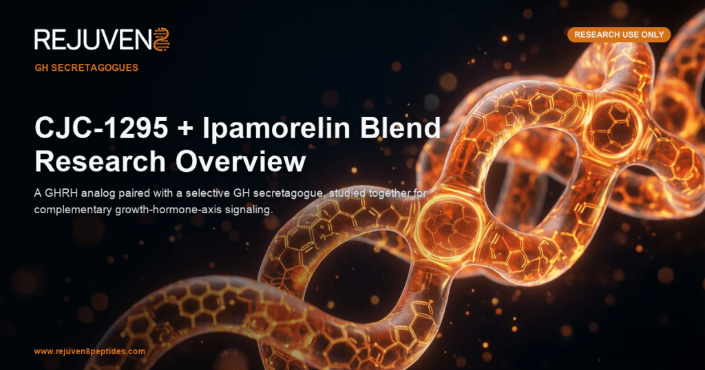 CJC-1295 and Ipamorelin growth-hormone secretagogue research blend vials