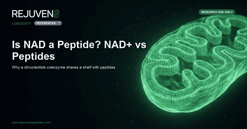 A glowing emerald green cardiolipin-rich mitochondrial membrane against a near-black laboratory background
